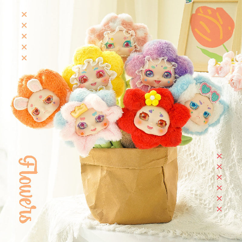 ของแท้ KIMMON Qimeng ดอกไม้ชีวภาพกําลัง Blooming Mystery กล่องดอกไม้ตุ๊กตาอินเทรนด์เล่นน่ารัก Hand-Made ตกแต่งเดสก์ท็อปสําหรับแฟนสําหรับเพื่อน