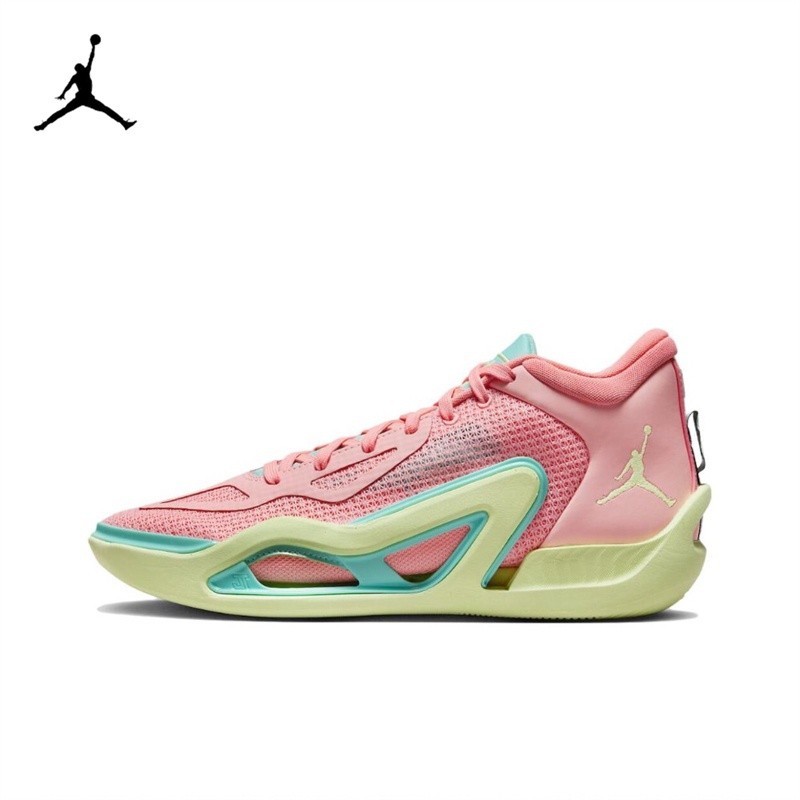 A/J Tatum 1 PF รองเท้าบาสเก็ตบอลสีชมพูสีเขียว DX6733-600 สีดําสีแดง DZ3322-001