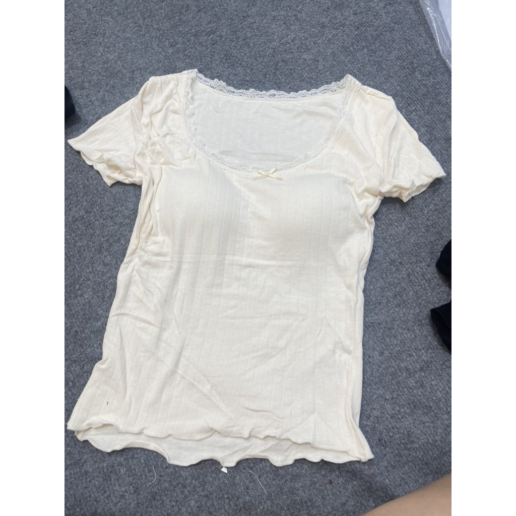 เสื้อตัวใหญ่คอปกลูกไม้ Hdg