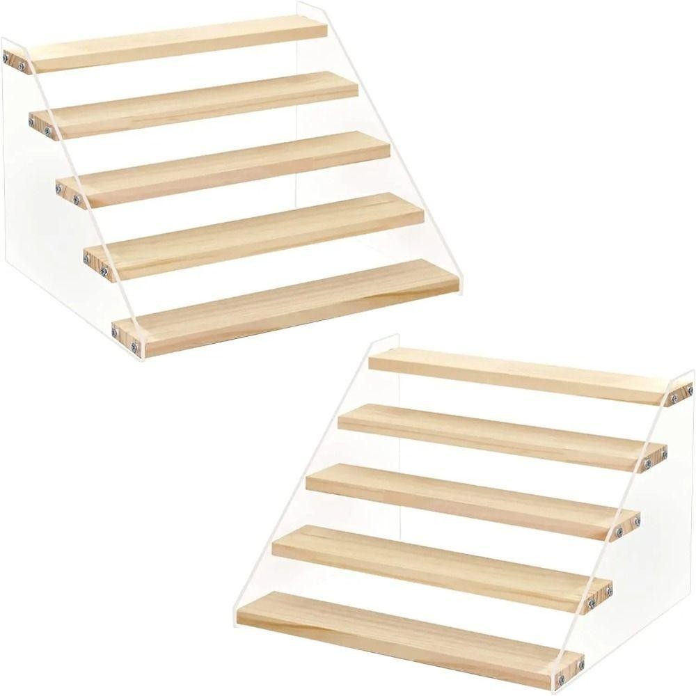 เกลเนส อะคริลิคจัดเก็บชั้นวางจอแสดงผล,บันไดประเภทโปร่งใสตุ๊กตาตัวเลขรุ่นชั้นวาง,เล็บชั้นเก็บที่ถอดออกได้น้ําหอม2/3/4/5ชั้นผู้ถือเครื่องสําอางตุ - รูปที่ 4