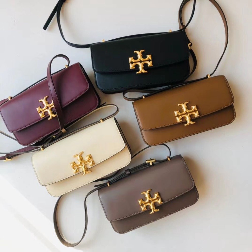 Tb TORY BURCH Eleanor Nappa Cowhide Mini Tofu Bag กระเป ๋ าสะพายข ้ าง 5 สี