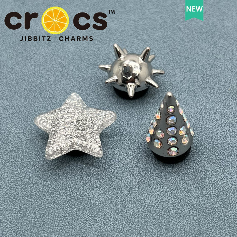 JIBBITZ cross charms ตัวติดรองเท้า หมุดเงินแฟชั่น ตัวติดรองเท้า cross