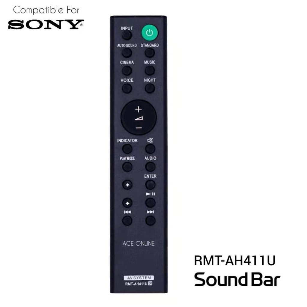 Sony Soundbar รีโมทคอนโทรล RMT-AH411U เข้ากันได้กับ HT-S100F HT-S150F HT-S200F..