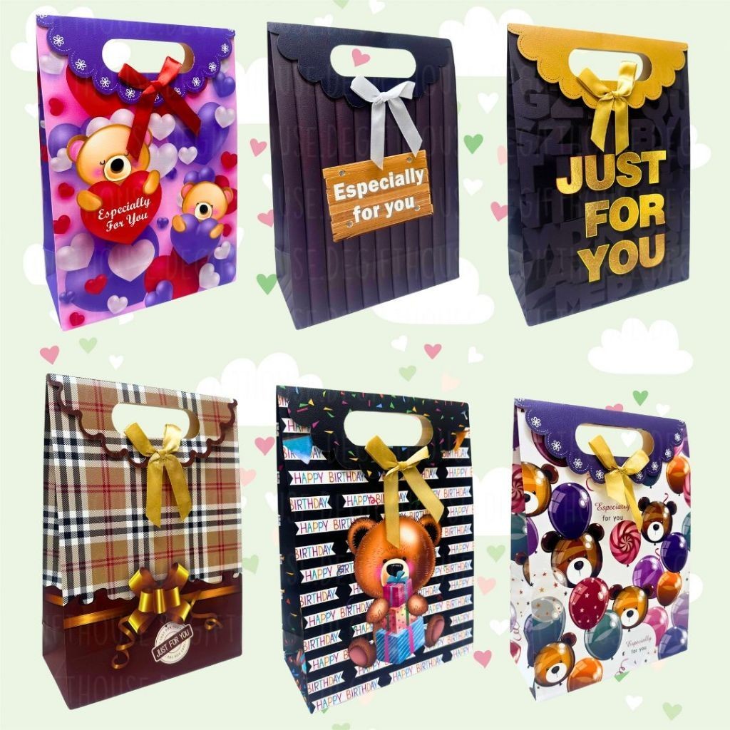 Sun Bear Paper Bag Goodies Bag Paper Bag Wedding Birthday Present Beg Kertas Paper Bag Anniversary