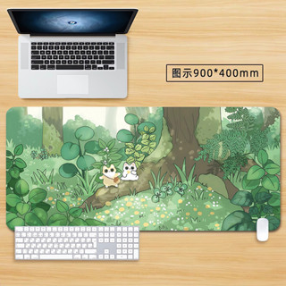 แมวน่ารักกระต่ายแผ่นรองเมาส์ขนาดใหญ่พืชสีเขียวการ์ตูนสัตว์ ม…