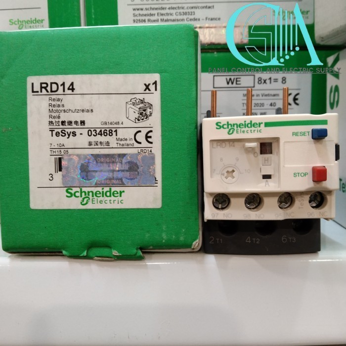 รีเลย์อัพโหลดความร้อน LRD 21 lrd21 Schneider มอเตอร์ไฟฟ้า 3 เฟส