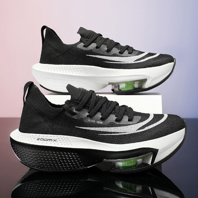 Racing รองเท้า Ultra-Light Cushioning Air Cushion รองเท้าผ้าใบผู้ชายผู้หญิงแห่งชาติอินเทรนด์ Marathon Body Exam รองเท้าวิ่งหนา Soled รองเท้าอินเทรนด์ VQNE