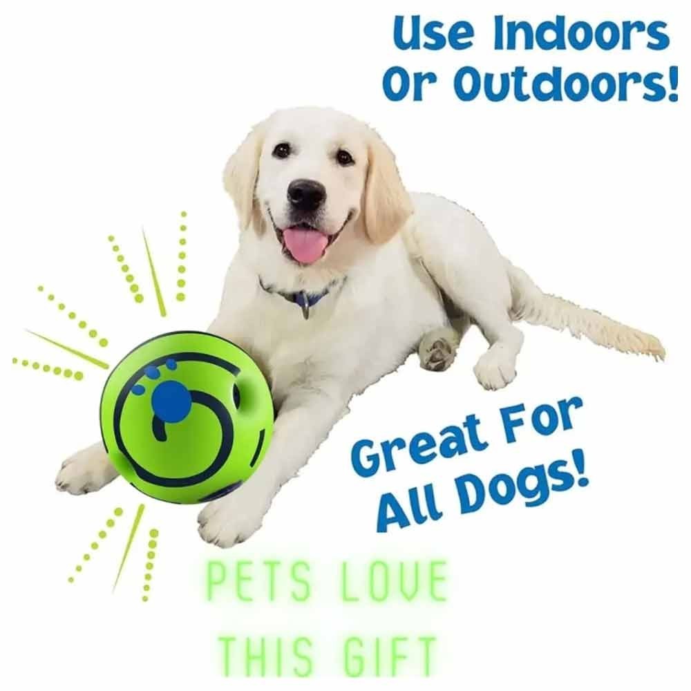 Wobble Wag Giggle Ball Interactive Dog Toy Fun Sound When Rolled