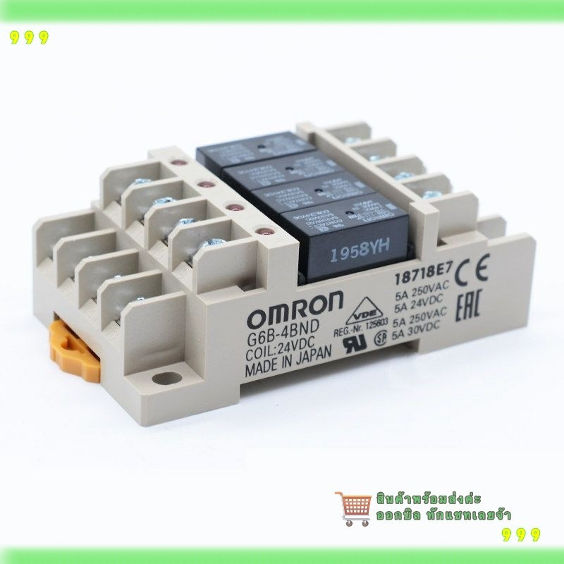 สั่งเลย! มือ1  G6B-4BND+รีเลย์G6B-1114P   มี 5v 12v และ 24v <<ของแท้>> พร้อมส่งที่ไทย