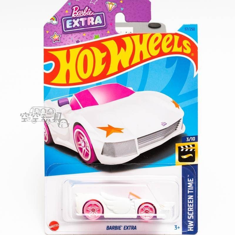 เบอร์ 134 BARBIE EXTRA BARBIE สีชมพู Mattel Hot Wheels Alloy รถสปอร์ตขนาดเล็ก