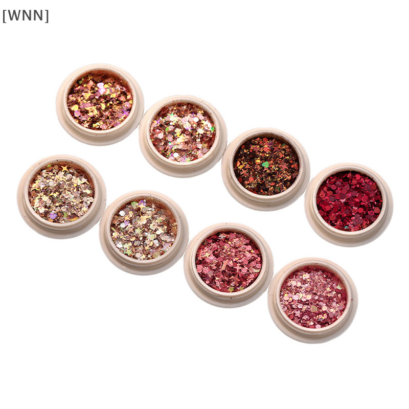 [WNN]คลังสินค้าพร้อม Maillard Sparkly ผสมเล็บเลื่อม UV เจลอะคริลิคฤดูใบไม้ร่วงฤดูหนาวยอดนิยม Flakes เคล็ดลับแต่งเล็บ Ch สําหรับผู้หญิงสาว DIY TH