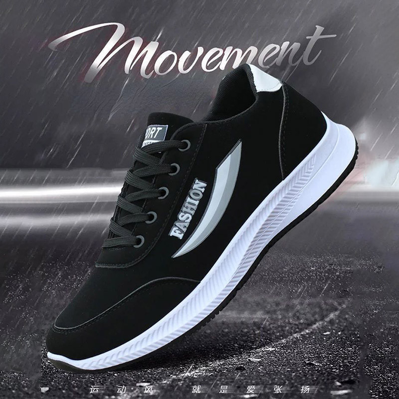 รองเท้าผ้าใบวิ่งผู้ชายรุ่นใหม่ รองเท้ากีฬาลำลองผู้ชาย สะดวกสบาย ลื่นและทนต่อการสึกหรอ ระบายดี