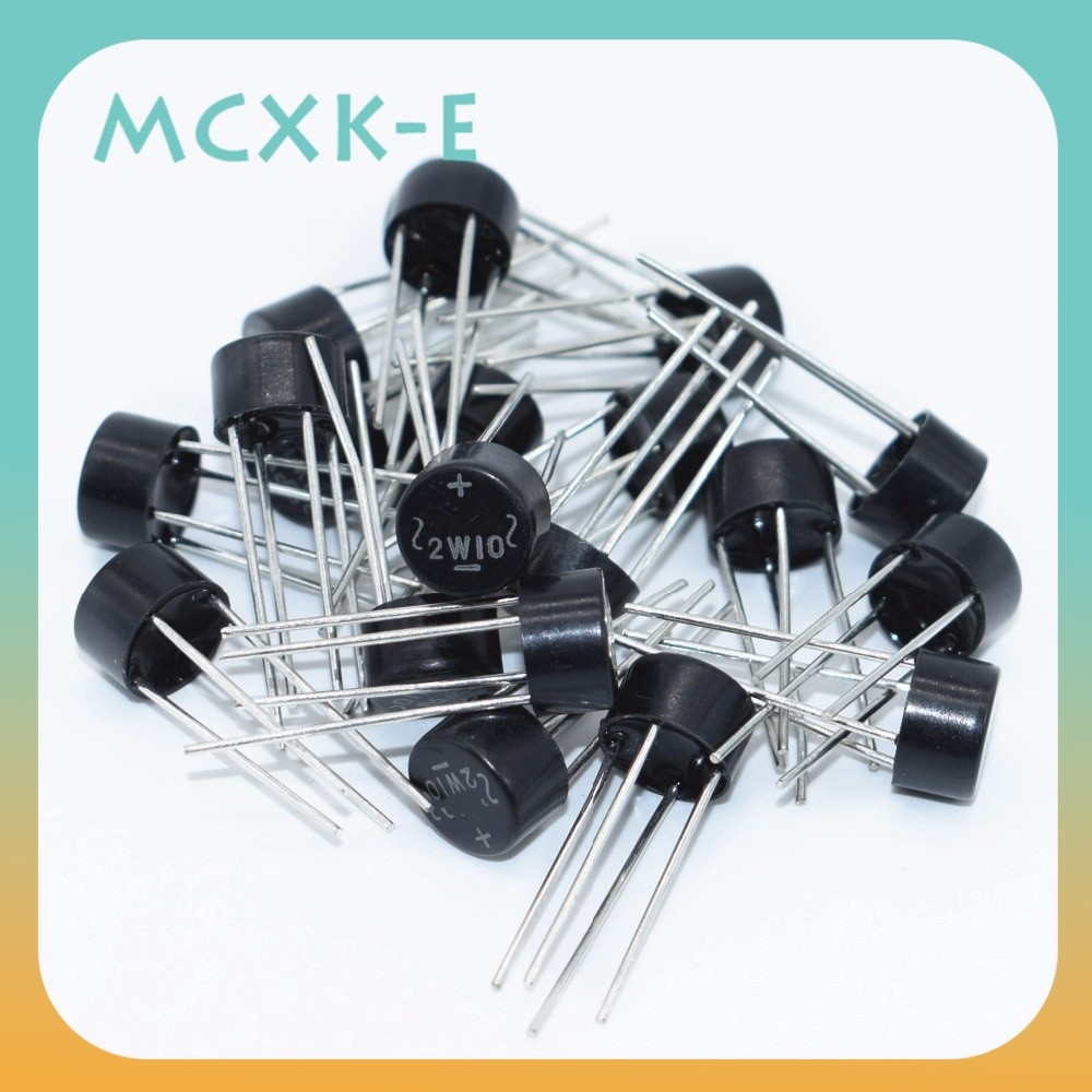 10pc ใหม่ 2W10 2A 1000V ไดโอดสะพาน Rectifier เปลี่ยน 2W06 2W08