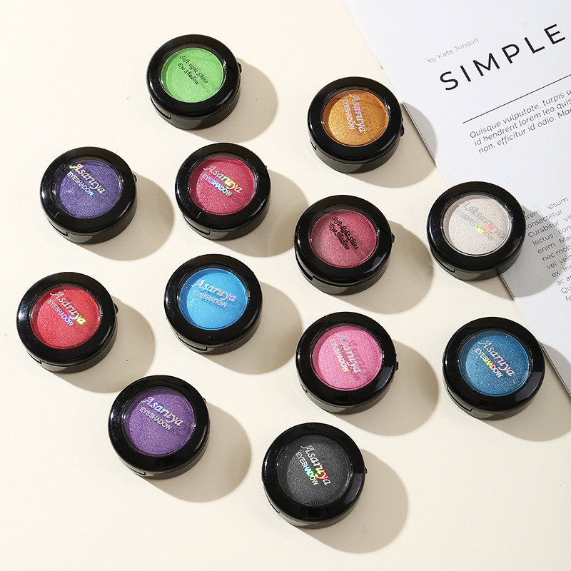 อายแชโดว์ 12 สี Monochrome Pearl Color Palette Make-up โลหะแฟลชกันน้ําติดทนนานผู้หญิง Beauty Eye Shadow เครื่องสําอาง