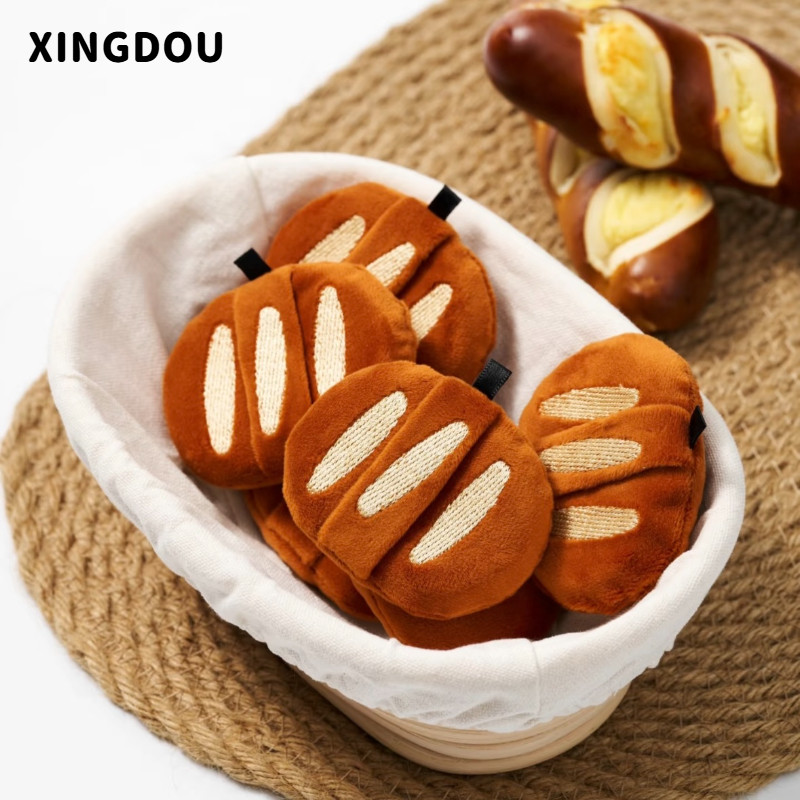 XINGDOU ผงพัฟ ขนมปังอัลคาไลน์ พัฟ พัฟคุกกี้ ตุ๊กตา เป็นมิตรกับผิว กำมะหยี่สั้น พัฟผงหลวม