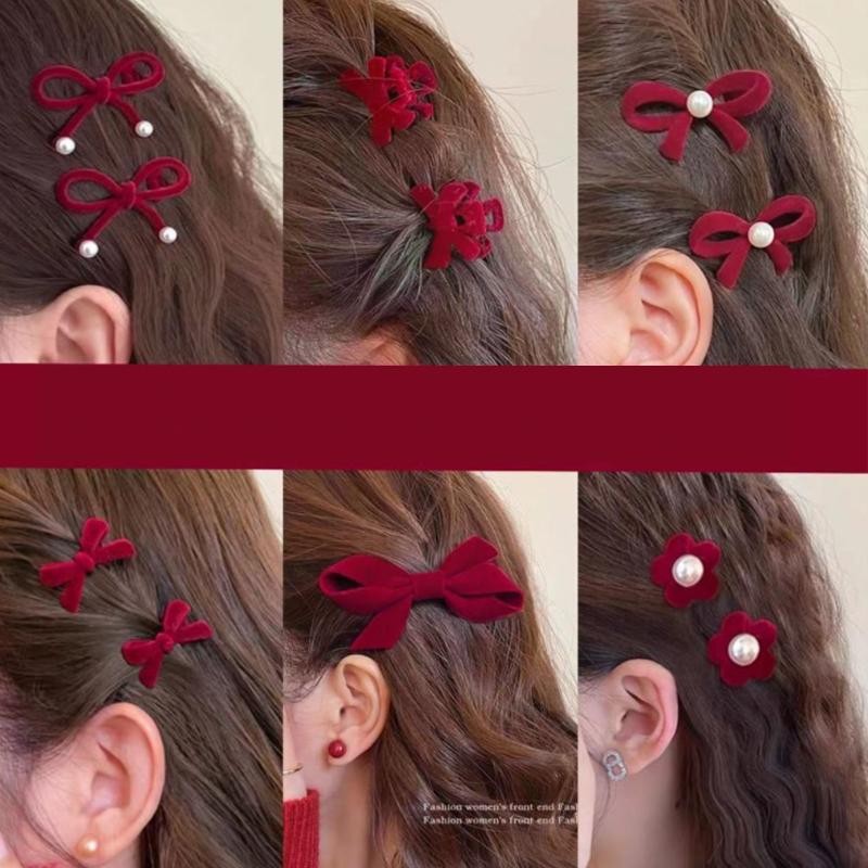 กิ๊บติดผมตุ๊กตาปมผีเสื้อสีแดงแฟชั่นใหม่สําหรับผู้หญิงของขวัญ