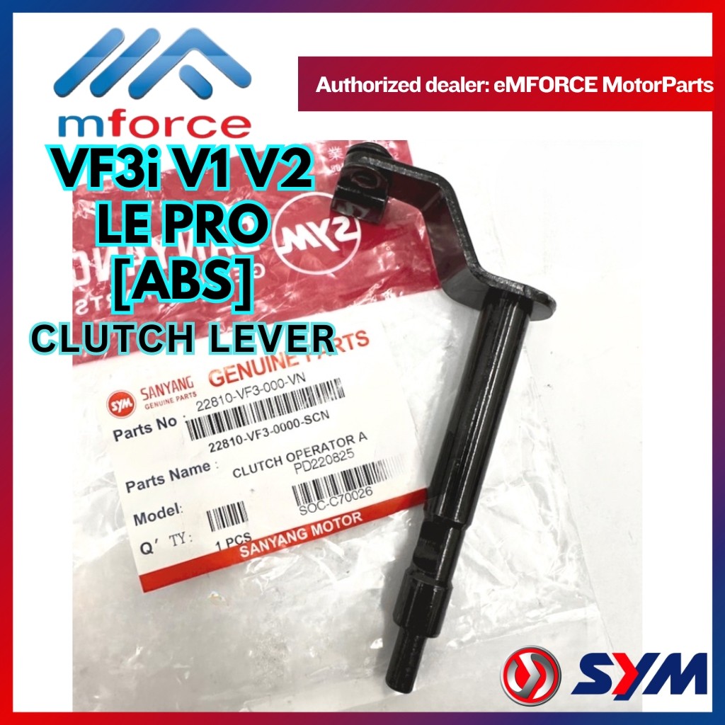 SYM VF3i VF3 V1 V2 LE PRO ABS CLUTCH LEVER COMP 22810-VF3-0000-SCN PUSH ROD LEVER CLUTCH CABLE SHAFT