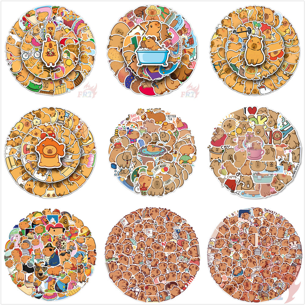 50Pcs/100Pcs ❉ Capybara Stickers ❉ DIY Fashion Waterproof Doodle Decals Stickers（11 Styles）