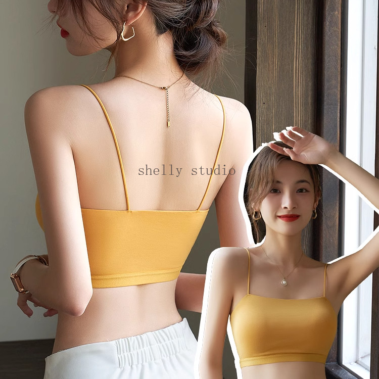 หลอด สูงสุด เสื้อกั๊กสลิงสําหรับสวมใส่ในช่วงฤดูร้อนของผู้หญิงที่มีแผ่นอกด้านบนเป็นฐานและชุดชั้นในด้านหลังป้องกันแสงใหม่ภายใน