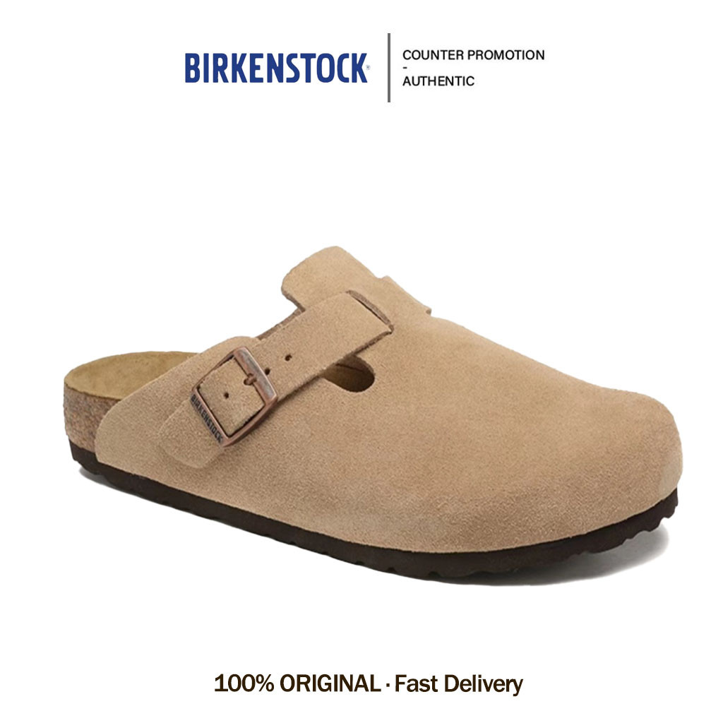 ❤️พร้อมส่ง & พรี❤️BIRKENSTOCK Men/Women Classic Cork ข้าวขาว Anti-Fur Slipper Sandals
