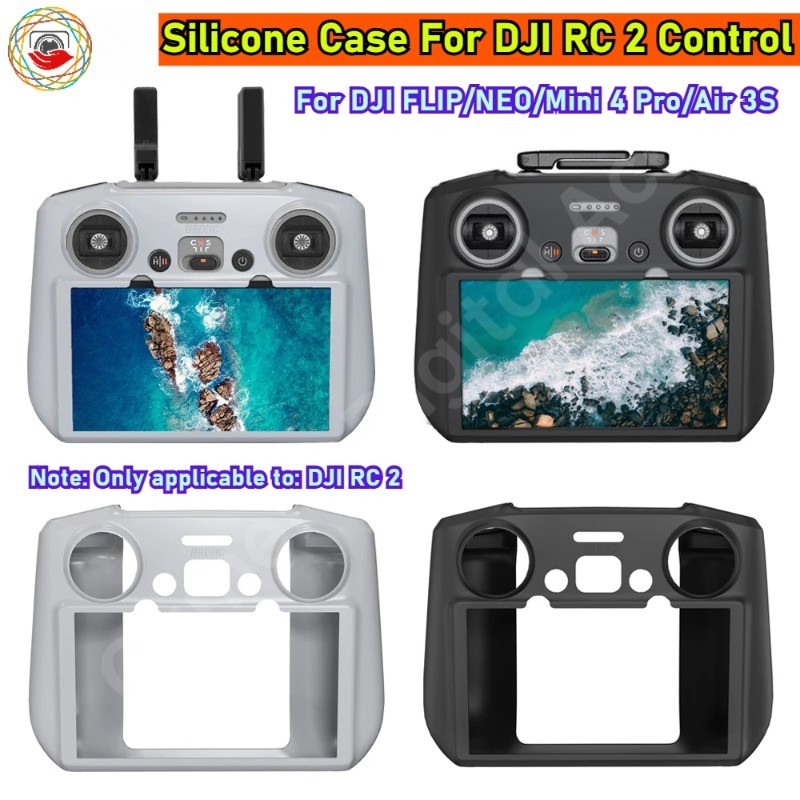 เคสซิลิโคนสําหรับ DJI RC 2 สําหรับ DJI FLIP/NEO/Mini 4 Pro/Air 3S แขน Scratch Proof ฝาครอบป้องกันรีโมทคอนโทรล Acc