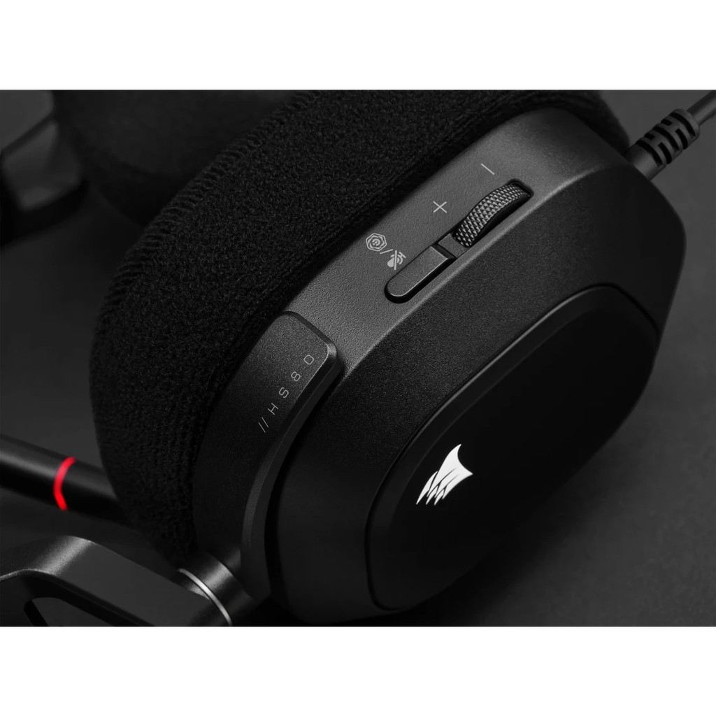 HEADSET หูฟัง CORSAIR GAMING HEADSET HS80 RGB USB CARBON/WHITE