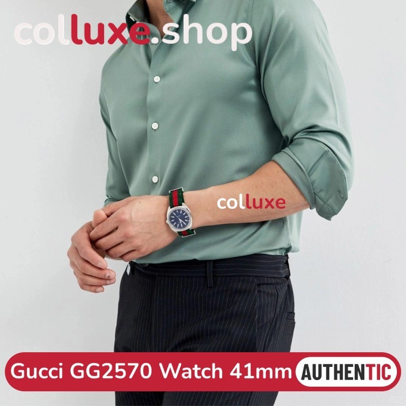 👜⌚กุชชี่ GUCCI นาฬิกาข้อมือ รุ่น GG2570 Watch 41mm Code: 446009 I1820 8652