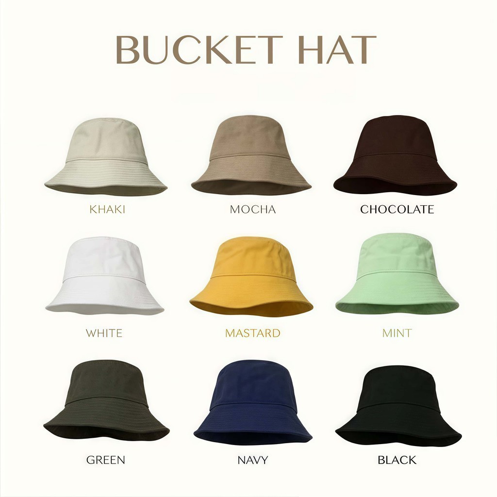 บักเก็ต​ สีพื้น หมวก กันแดด หมวกปีกรอบทรงสวย​ ผ้าดีค่ะ รูปที่ 2
