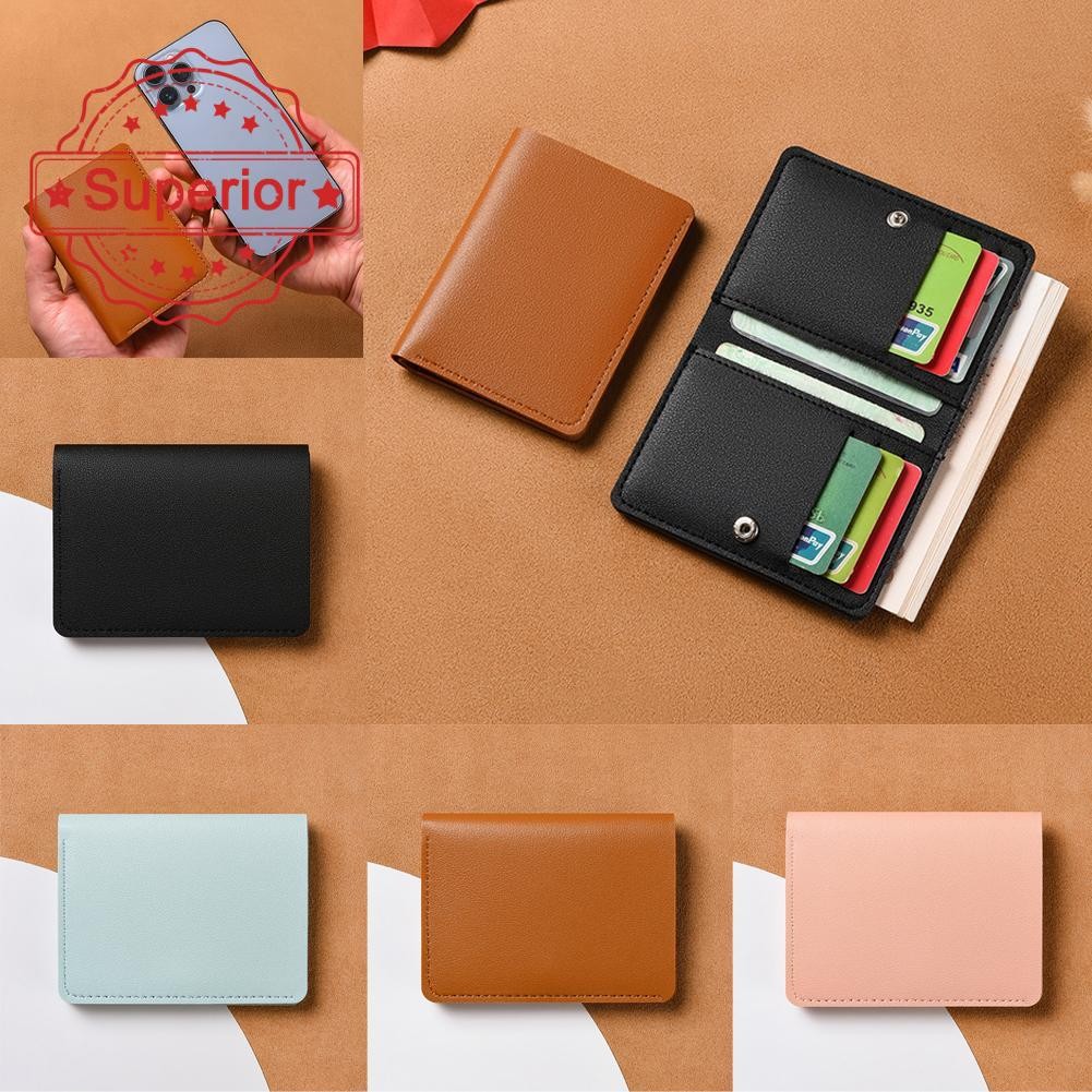 Bank Card Multi Card Slot Card Holder Wallet Women Card กระเป๋าหนัง Pu Holder Men Credit P9v9