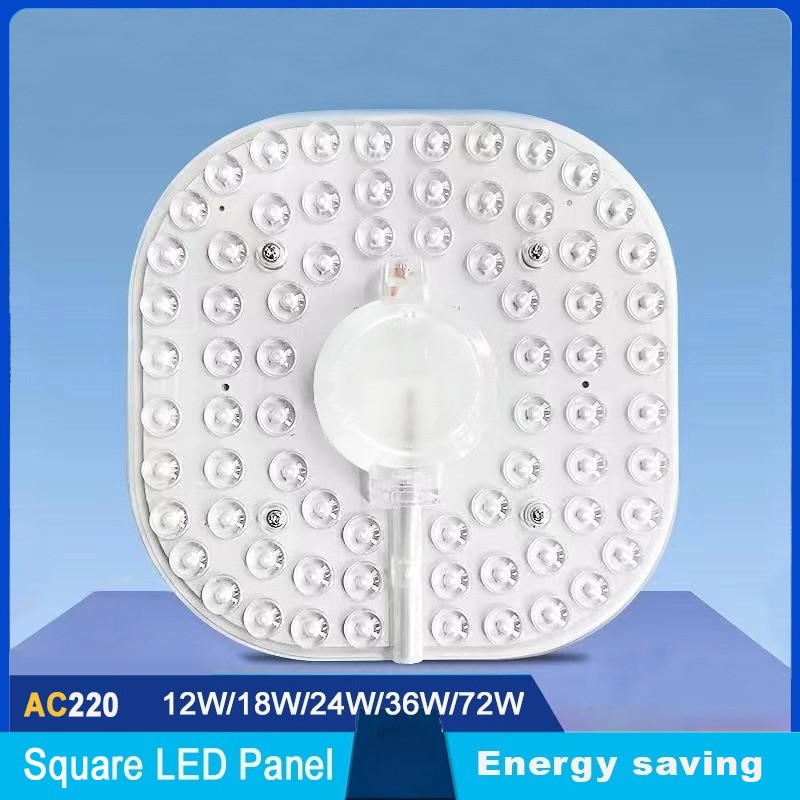 Led AC220V LED โคมไฟเพดานแหล่งในร่มไฟ LED สําหรับเพดานสีขาวเย็น + สีขาวอบอุ่น Tricolor 36W 24W 18W 12W โมดูลแหล่งกําเนิดแสง