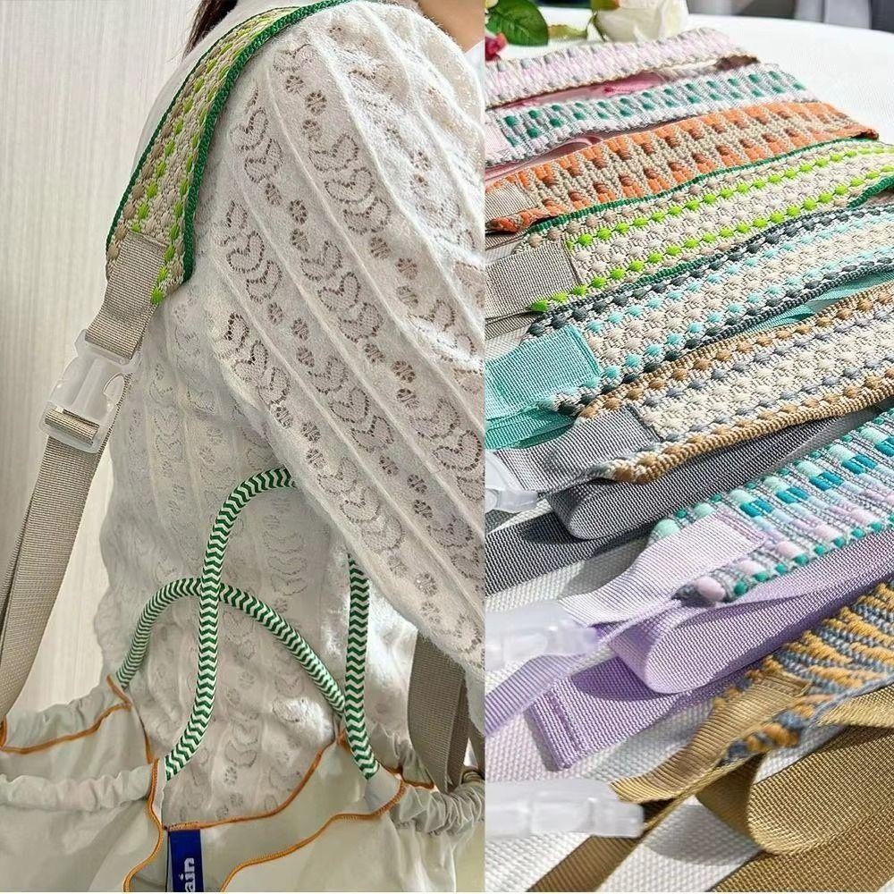 ห่วงโซ่กระเป๋า Jacquard สีสันสดใส, เข็มขัดกระเป๋าสะพายข้างมัลติฟังก์ชั่น Ball&Chain สายสะพายไหล่, กระเป๋าสะพายโซ่กระเป๋าหัวเข็มขัดคู่