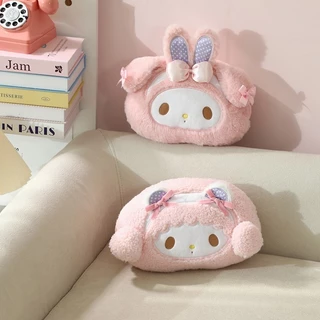 น่ารัก My Melody Headrest Sweet Piano Back Cushion รถที่นั่งเข็มขัดรถ Plush อุปกรณ์เสริมของขวัญสาว