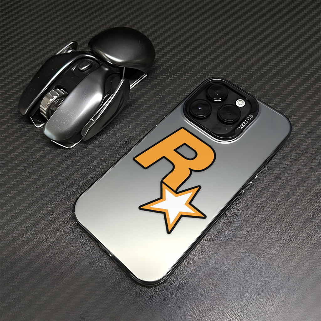 สำหรับ iPhone11 13 CASE FOR เคสไอโฟน15 14 12 Pro Max 15 14 7 8 Plus X XR XS MAX สีเหลือง R ดาว สไตล์ ขั้นสูง สี เงิน เคส