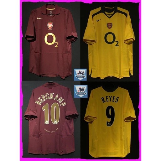 เสื้อยืด ลายทีมชาติฟุตบอล Gaopin 2005/2006 season Arsenal's ชุดเหย้า สไตล์เรโทร