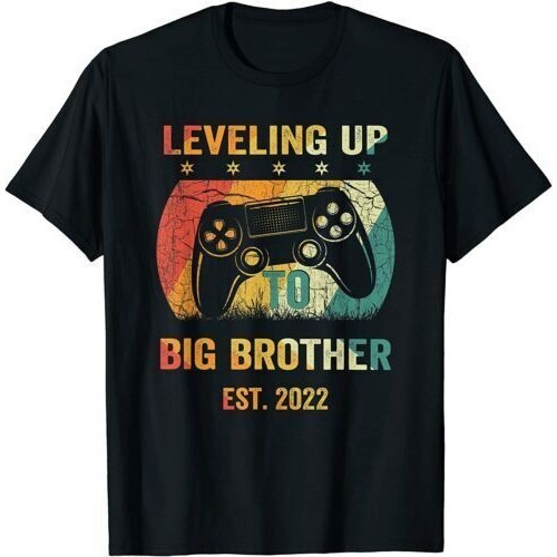 เสื้อยืด Big Bro Level Unlocked Boys Leveling Up To Big Brother 2022