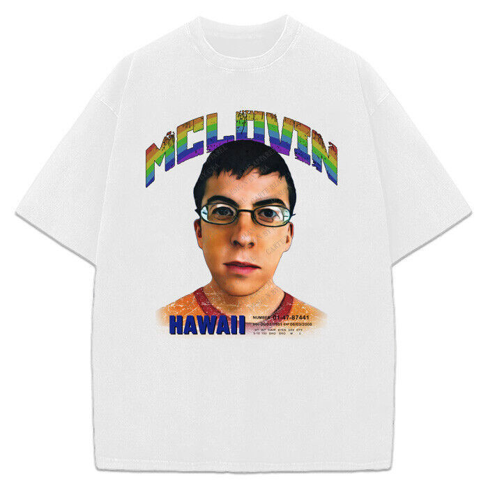 เสื้อยืดจากภาพยนตร์ Superbad แบบ McLovin พร้อมลายพิมพ์ Jonah Hill