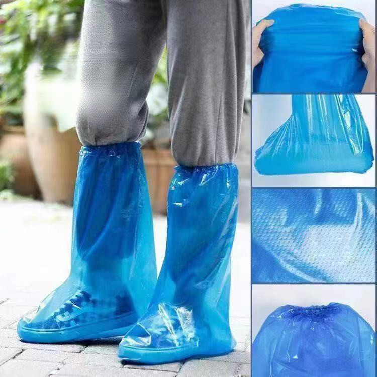 Portable Shoe Cover Average Size Men's and Women's Disposable Shoe Cover Travel Mountaineering Breeding Protection Rain-Proof High-Top Shoe Cover