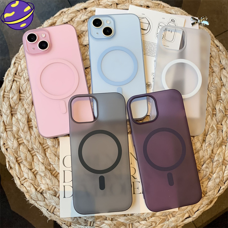 Matte การซึมผ่านสูง PC เคสโทรศัพท์แม่เหล็กเหมาะสําหรับ IPhone 16 15 14 13 12 11 Pro Max 14 15 16 Plus Shock-absorbing ฝาครอบป้องกัน Hard Anti Drop Case