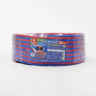 ***ยกม้วน 100เมตร*** สายลมคู่ สายลมคู่แก๊ส สามเชื่อมคู่ SUMO 1/4”x100M 1 ชั้น PVC (น้ำเงิน-แดง) OIL8448