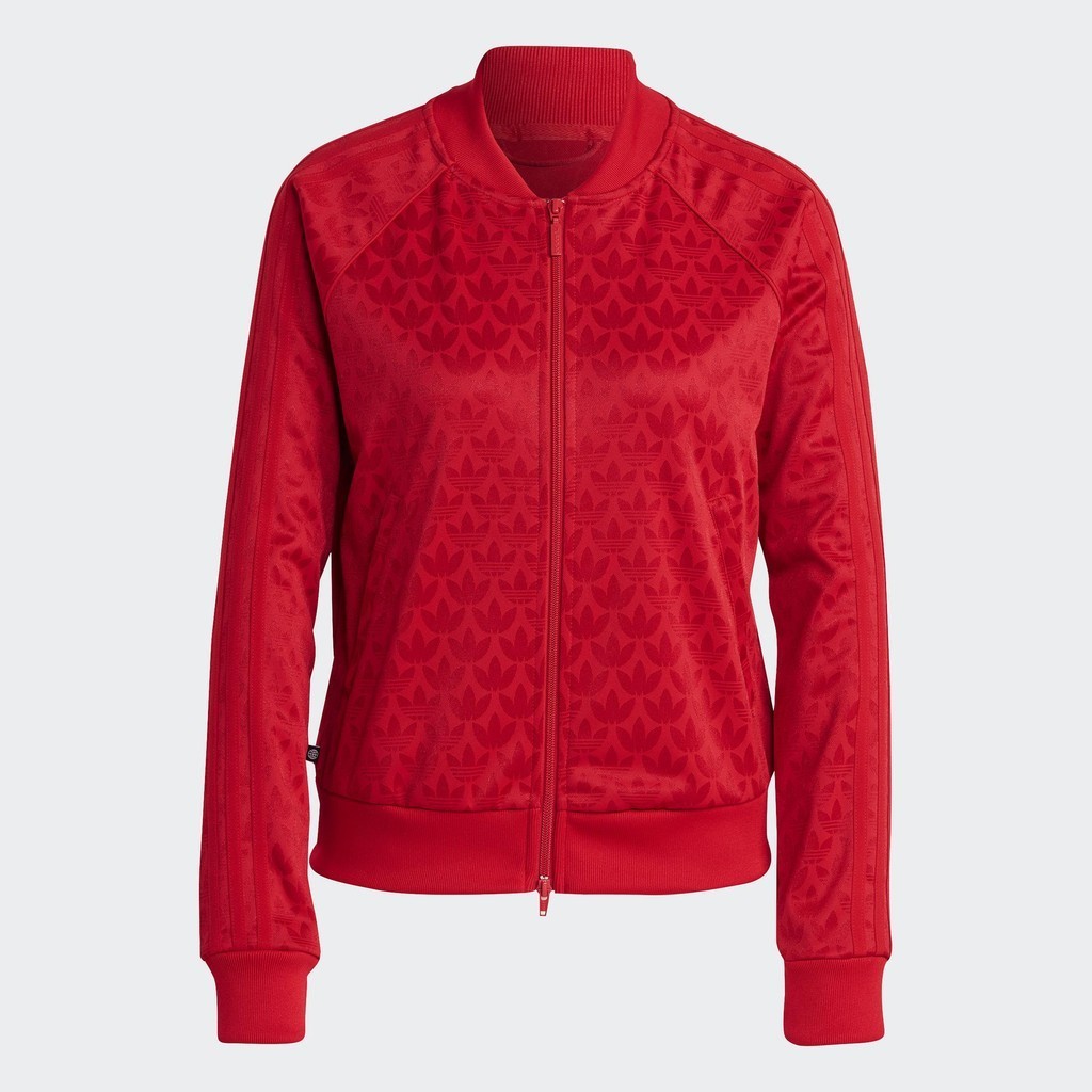 adidas ไลฟ์สไตล์ เสื้อแทรคแจ็คเก็ต SST ผู้หญิง สีแดง IB8798