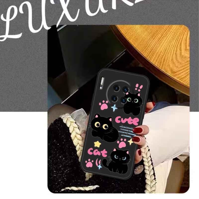 Dmy เคสซิลิโคนนิ่ม ลายแมว กันกระแทก สําหรับ huawei mate 30 40 10 20 20X P10 plus P20 lite P30 P40 P50 Y9 Prime 2019 honor 90 lite 5g - รูปที่ 4