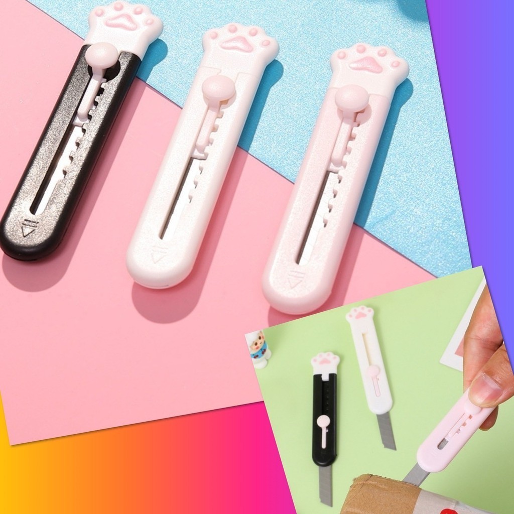 💎 คัดเตอร์ มือแมว มีดคัดเตอร์ จิ๋ว มินิ ใบมีด คม ตัดกระดาษ พกพา อเนกประสงค์ วัดุพรีเมี่ยม 💎