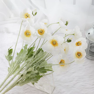 🌺YTL🌺ดอกป๊อปปี้ปลอม ดอกไม้ปลอม ดอกไม้ประดิษฐ์ ป้อบปี้ ป้อปปี้ปลอม พร้อบถ่ายรูปสไตล์เกาหลี