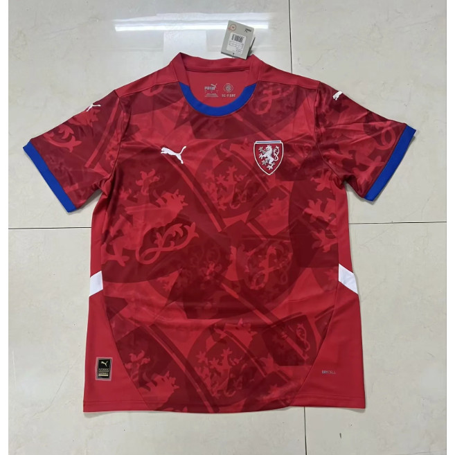 เสื้อกีฬาแขนสั้น ลายทีมชาติฟุตบอล Czech ชุดเหย้า 24-25 ชุดเหย้า
