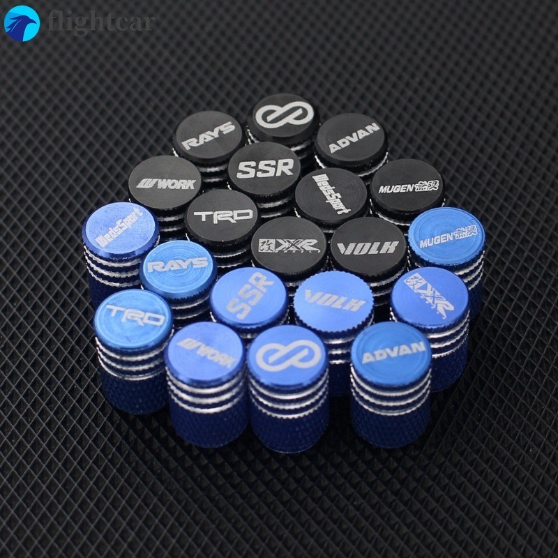 (FT) ฝาครอบวาล์วยางล้อรถยนต์ TRD MUGEN ADVAN RAYS VOLK SSR WEDSSPORT WORK XXR ENKEI 4 ชิ้น