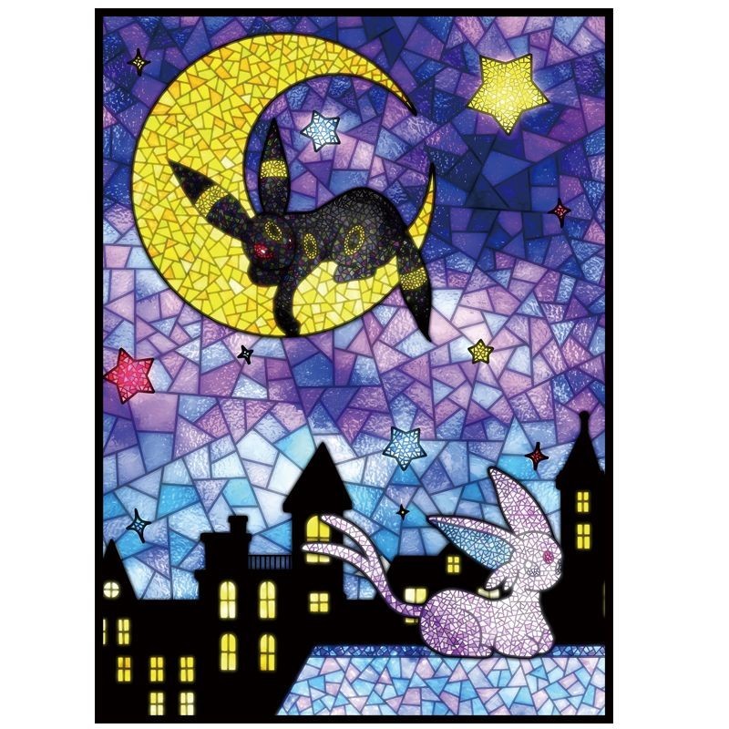 Pokémon Card Sleeve Moon Dark Eevee Fairy Eevee ชุดการ์ด Magic: The Gathering PTCG การ์ดป้องกันกรณี 66X91 มม.
