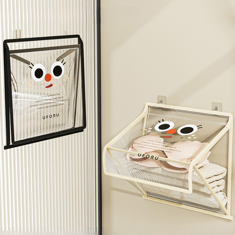 [Household Storage Bag] กระเป๋าเก็บของ แบบใส จุของได้เยอะ พร้อมฝาปิด กันน้ํา กันชื้น ไม่ต้องเจาะรู สําหรับแขวนเสื้อผ้า ถุงเท้า
