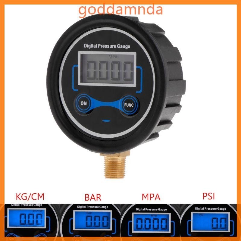Godd 1 8NPT เครื่องวัดความดันลมยาง หน้าจอ LCD ดิจิทัล สําหรับรถยนต์ รถบรรทุก รถจักรยานยนต์