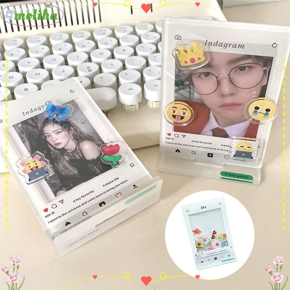 Moliha Fujifilm Instax มินิกรอบอะคริลิค , กรอบรูป 3 นิ ้ วสีสันสดใส , Creative แนวตั ้ งเดสก ์ ท ็ อปตกแต ่ ง Art Photo Display Mini กรอบฟิล ์ ม