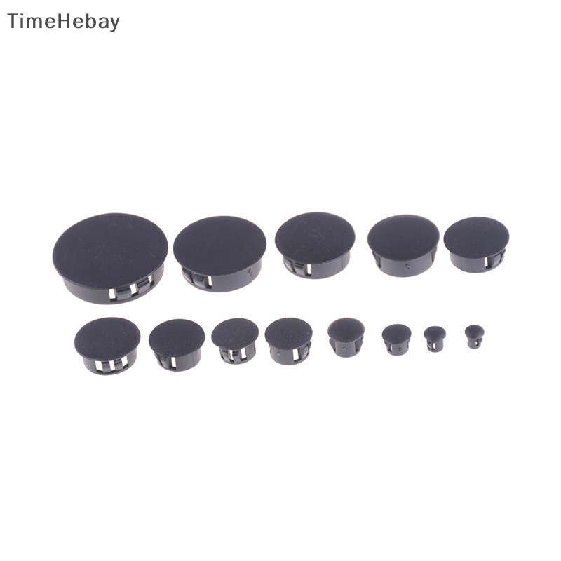Timehebay 4 ชิ ้ น/lot พลาสติกสีดํารูท ่ อกลมปลั ๊ กฝาท ่ อ EN